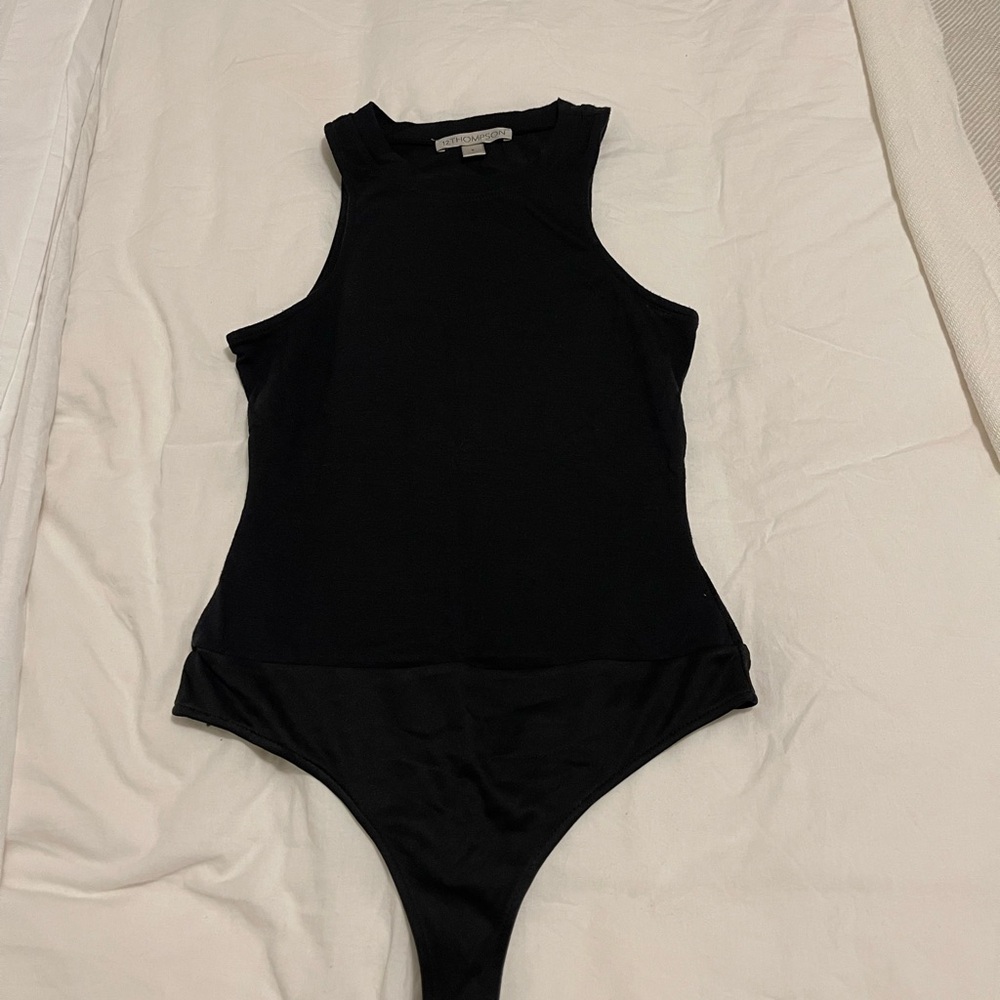 Black Sleeveless Bodysuit